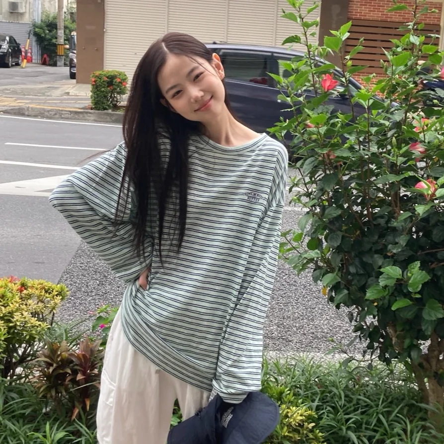 Sunkiss Stripe Long Top - Mint