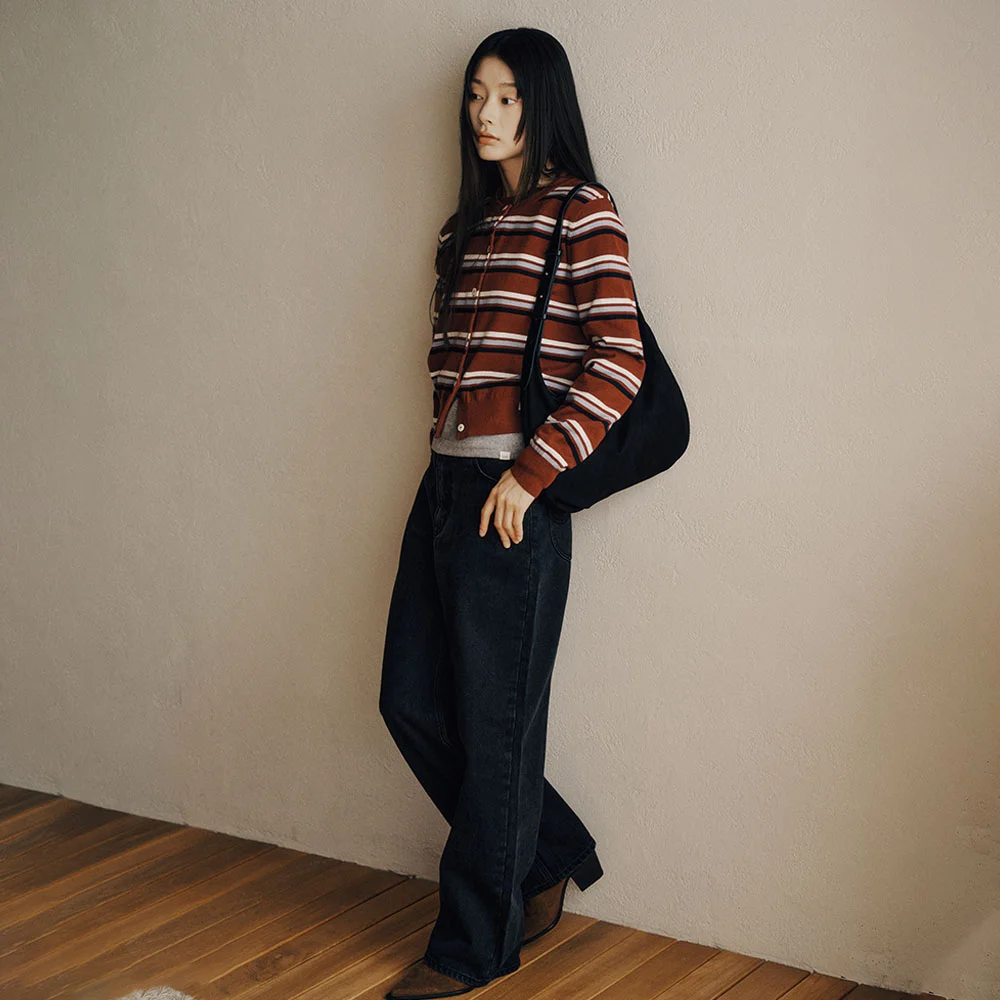 女裝 直筒版型 牛仔 褲子 黑色