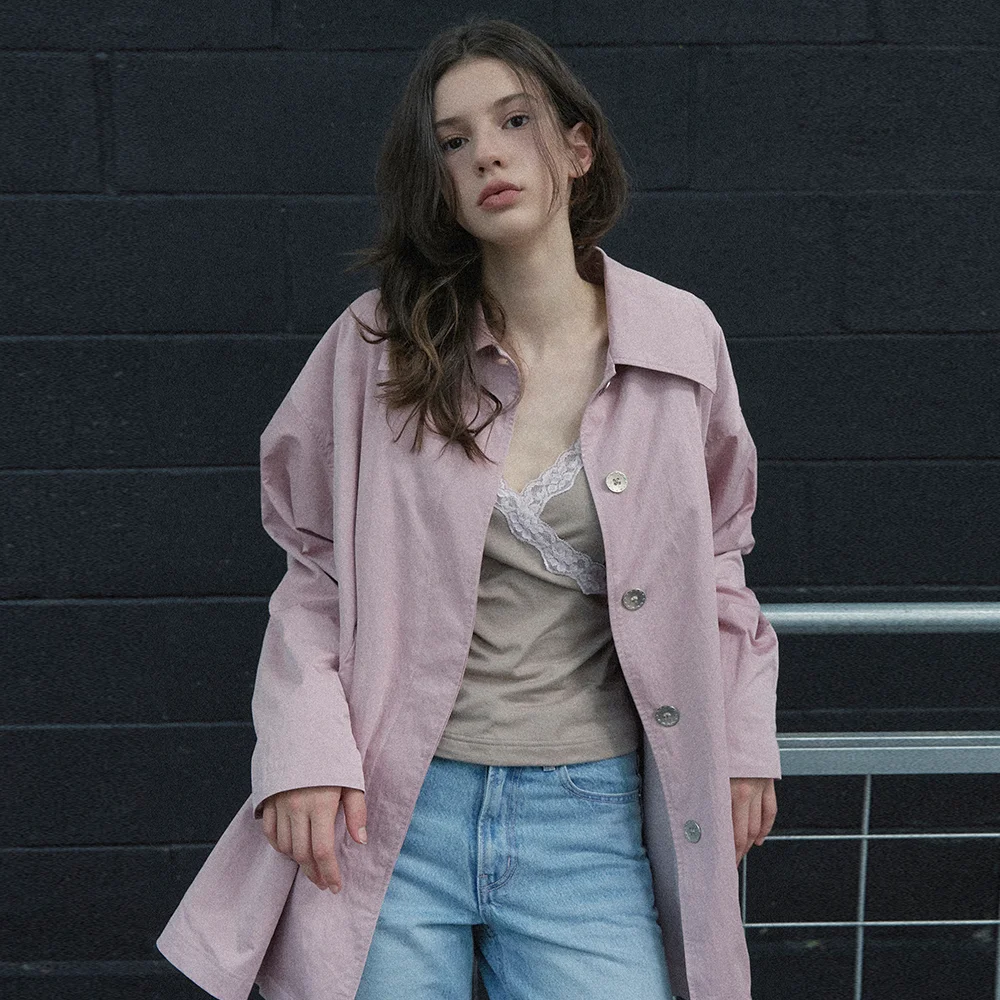FLARE HALF COLLAR JACKET (PINK)