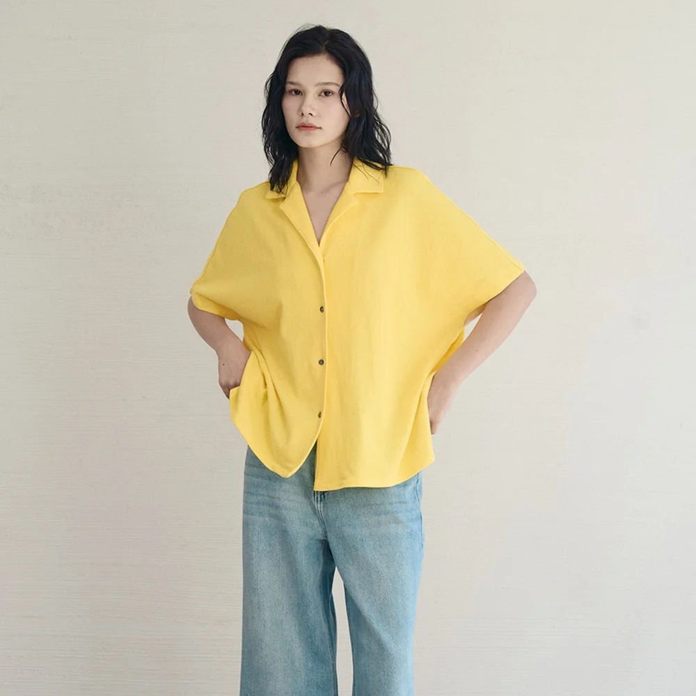 French Terry Lounge Shirt_Yellow