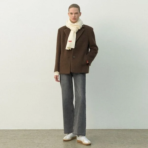WARM LOOSE STRAIGHT DENIM PANTS(PT-5614)