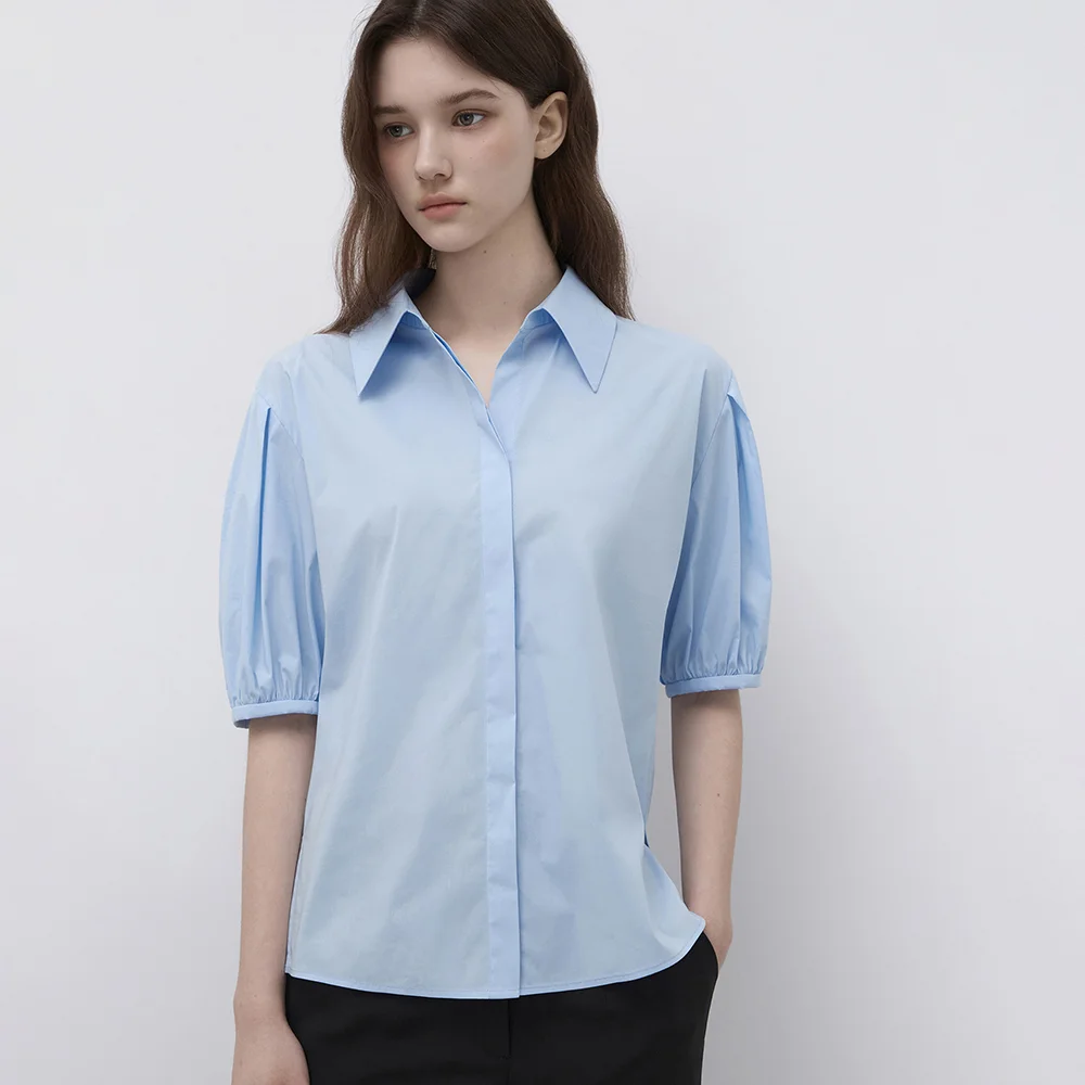it MICHA 泡泡 衣袖 襯衫 雪紡衫 ITQ4YBL890_2colors