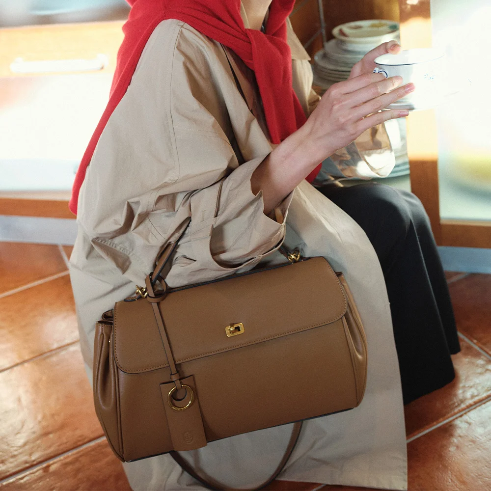 SIAC3061 Leather Michelle Bag M_Brown