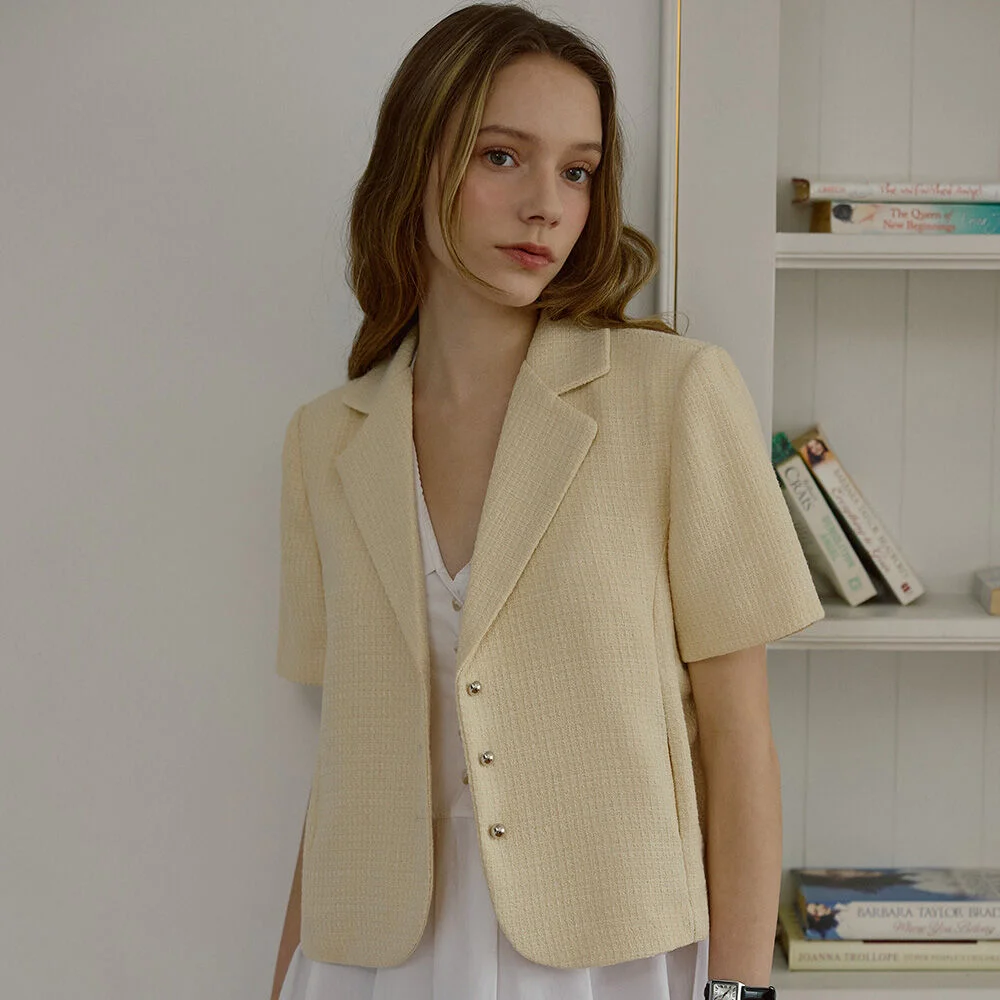 May Tweed Collar Jacket