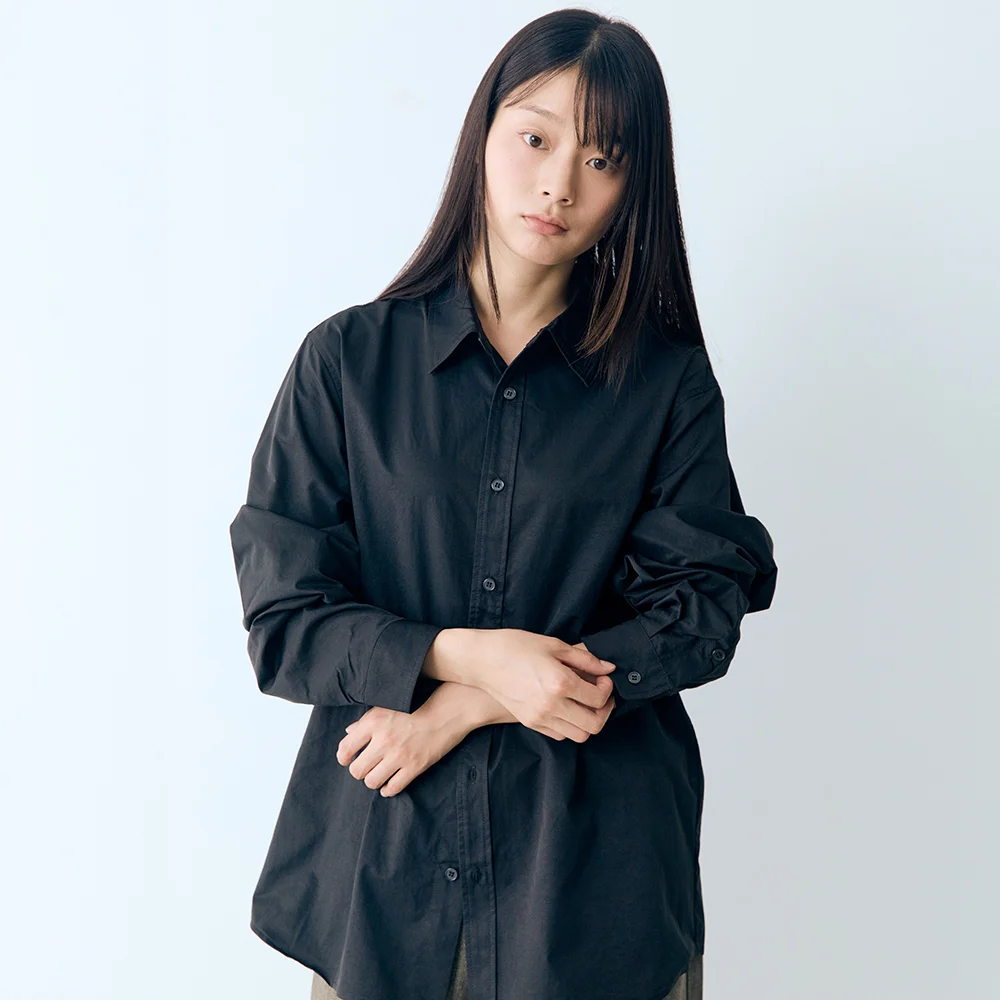 寬鬆 襯衫 Black