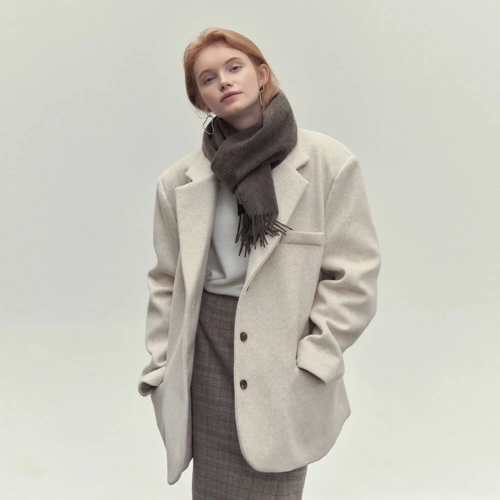 NORMAL BOXY FIT JACKET_OATMEAL