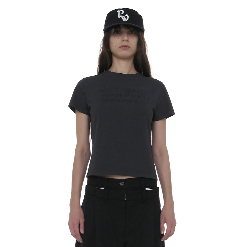 DBR SLOGAN PRINTED SHORT SLEEVE TEE_BLUE GREY