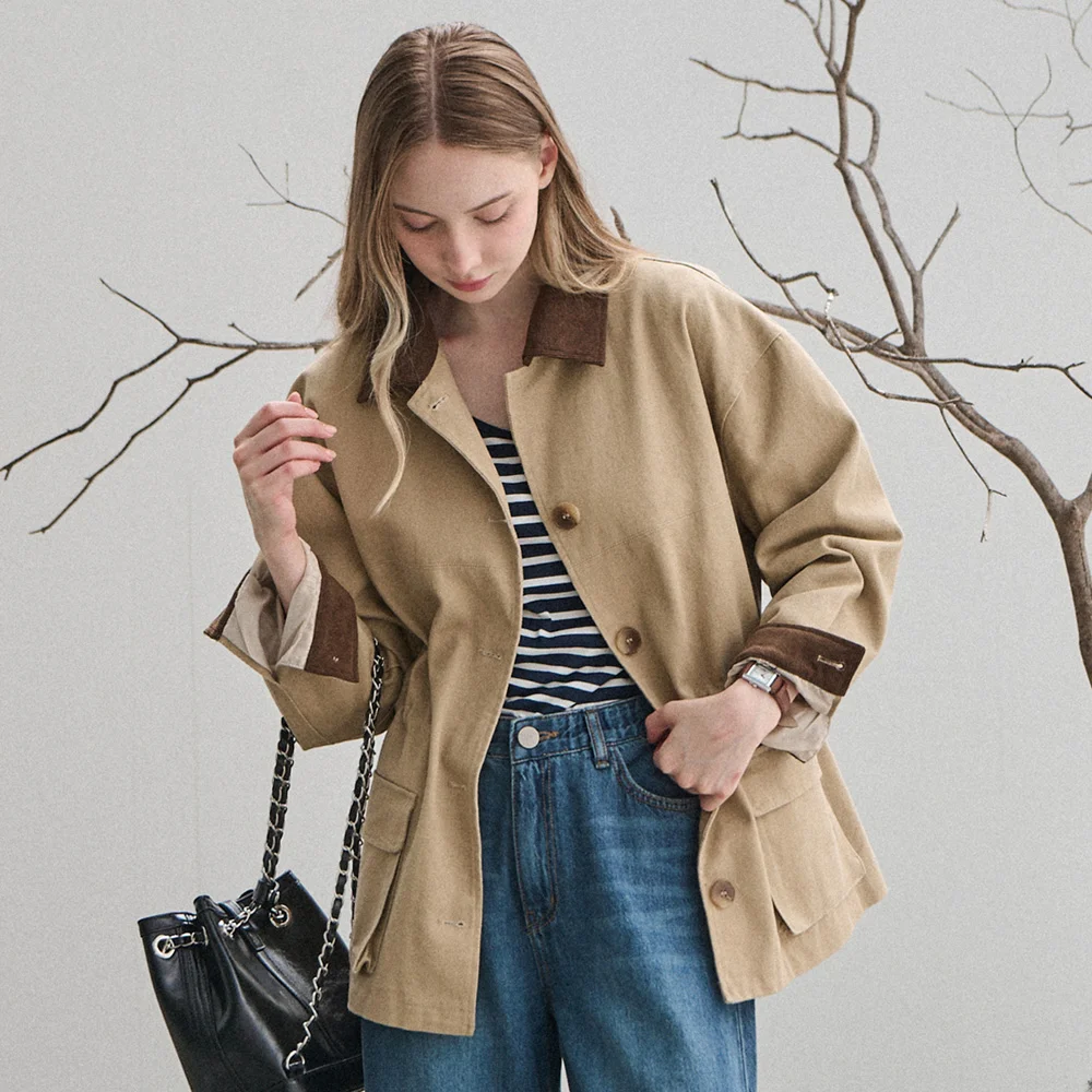Cotton half work jacket