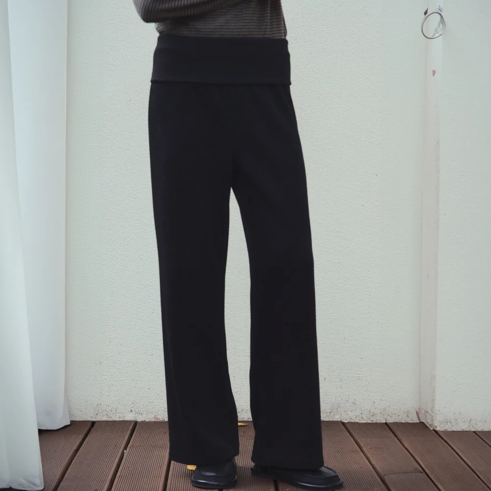 Easy Flap Wide Sweat Pants_BLACK(W25-PT35)