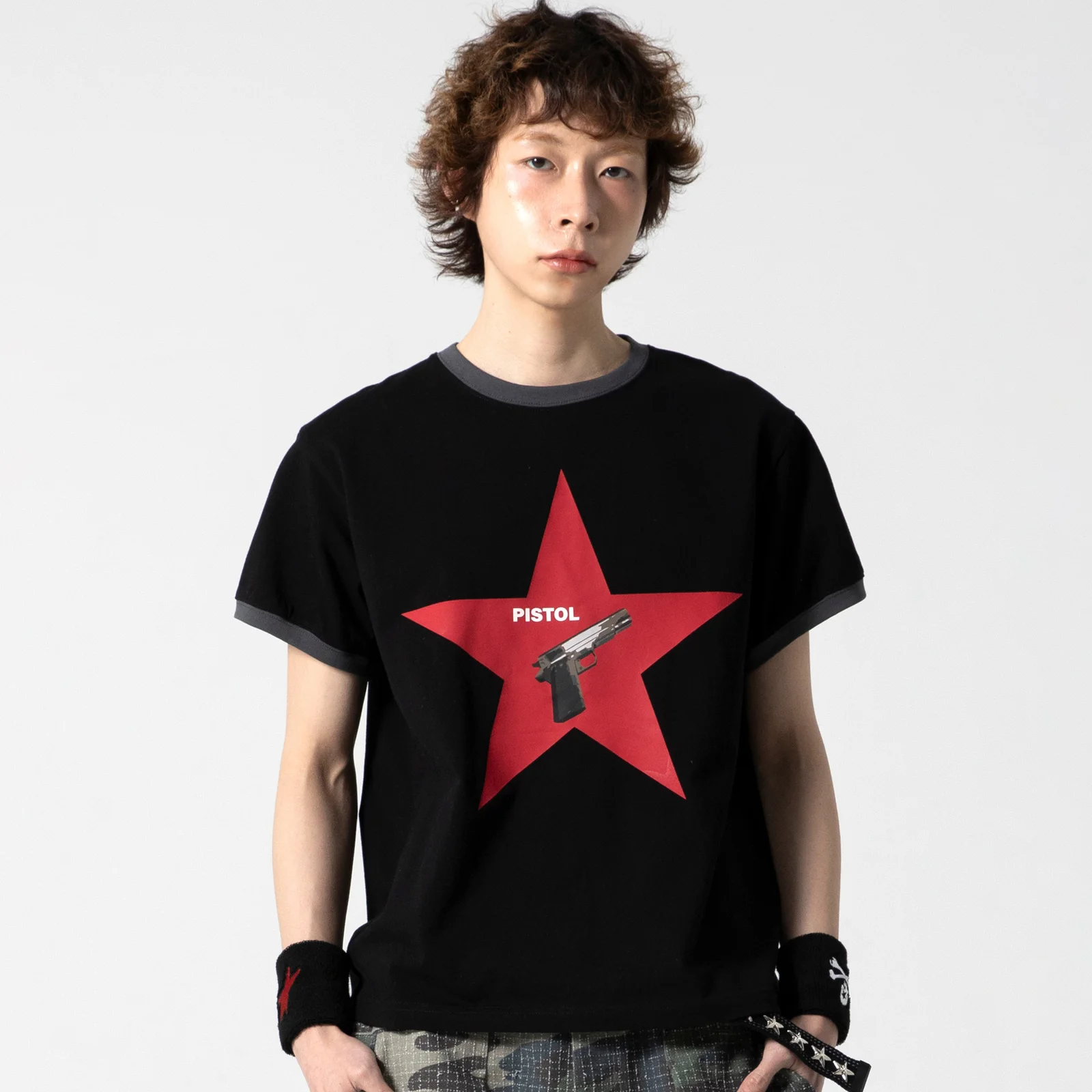 GT122 Pistol 星星 Ringer T恤 (BLACK)