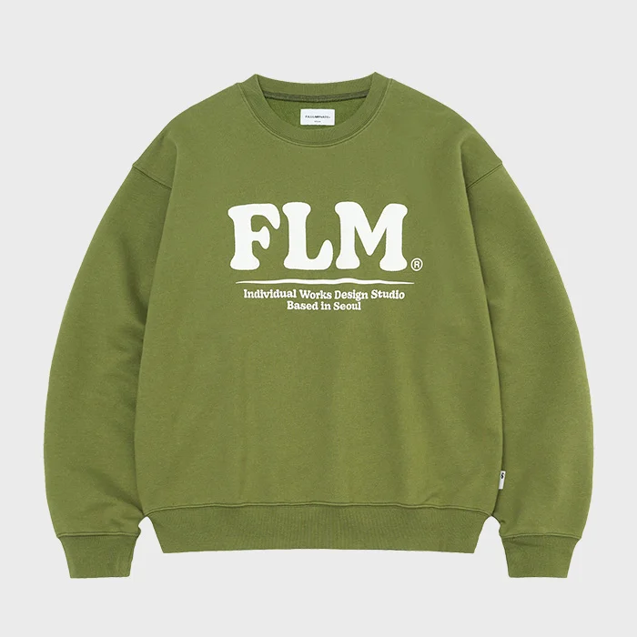 FLM 醒目 標誌 衛衣 襯衫-橄欖色
