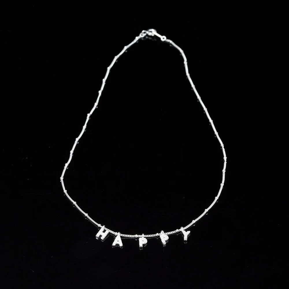 Only for me initial assemble Necklace 字母 吊飾 銀色 925 Assemble 頸鏈