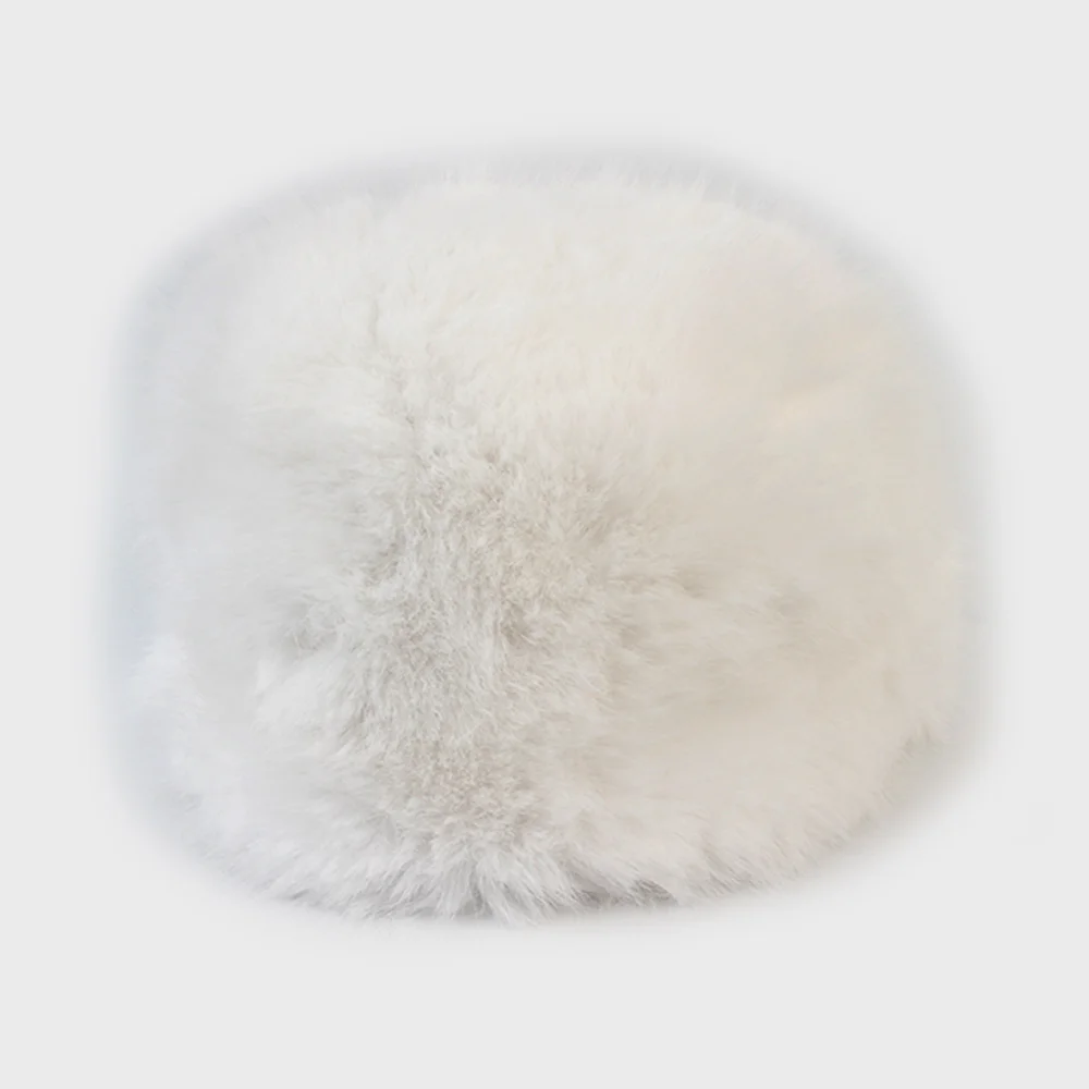 Eskimo Fur White Bucket Hat 毛皮漁夫帽