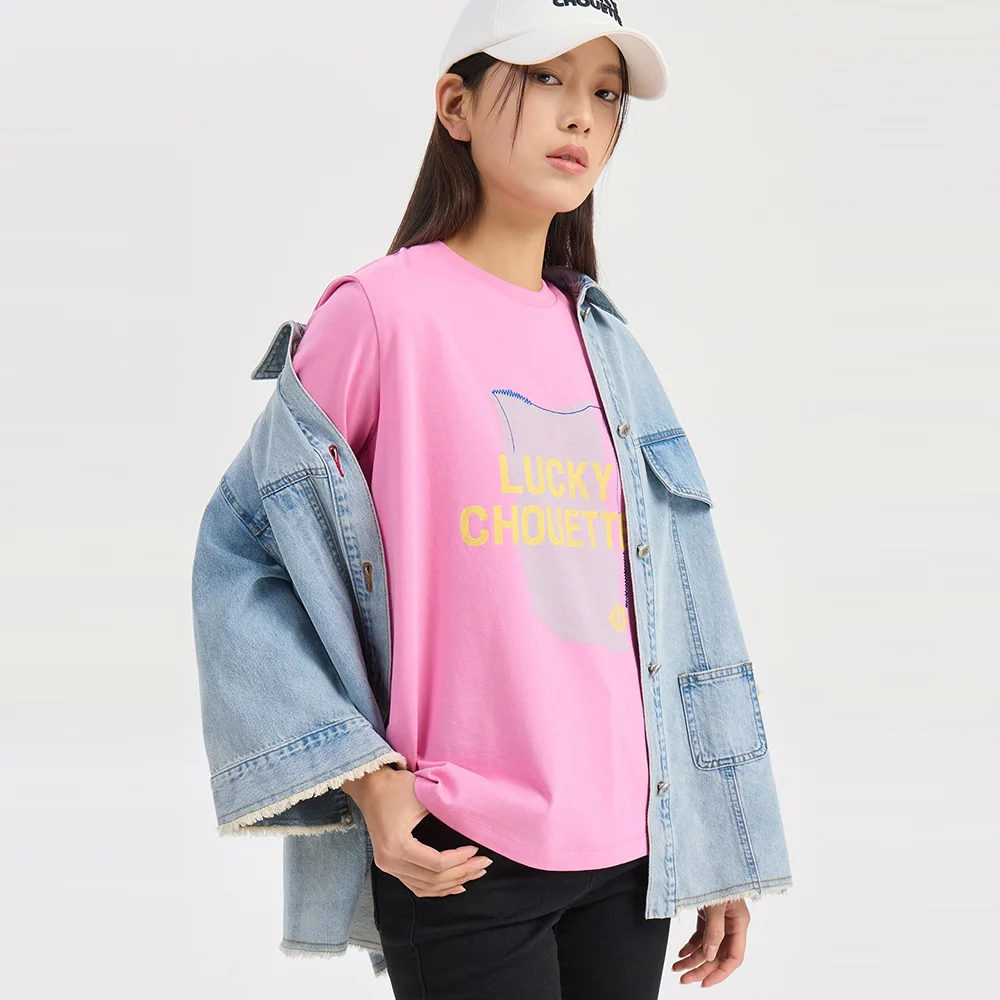 Chouette Point Basic Fit Short Sleeve T-Shirt (pink) LFTAM26410PIX