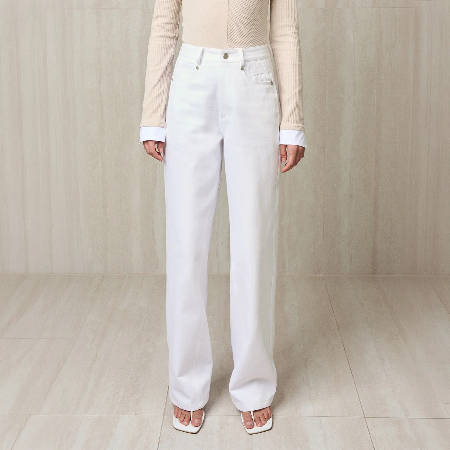 STRAIGHT JEAN WHITE