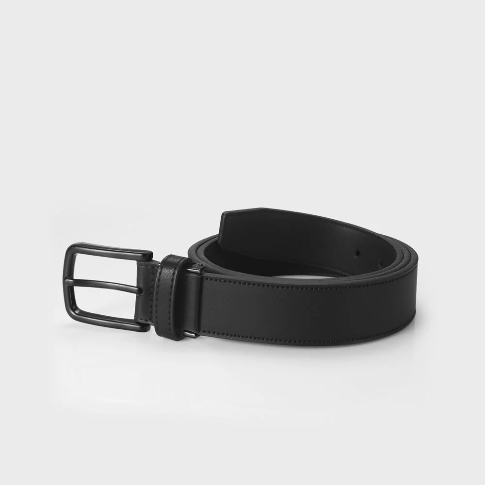 31mm 純色 縫線 飾扣 腰帶 MU038CBK