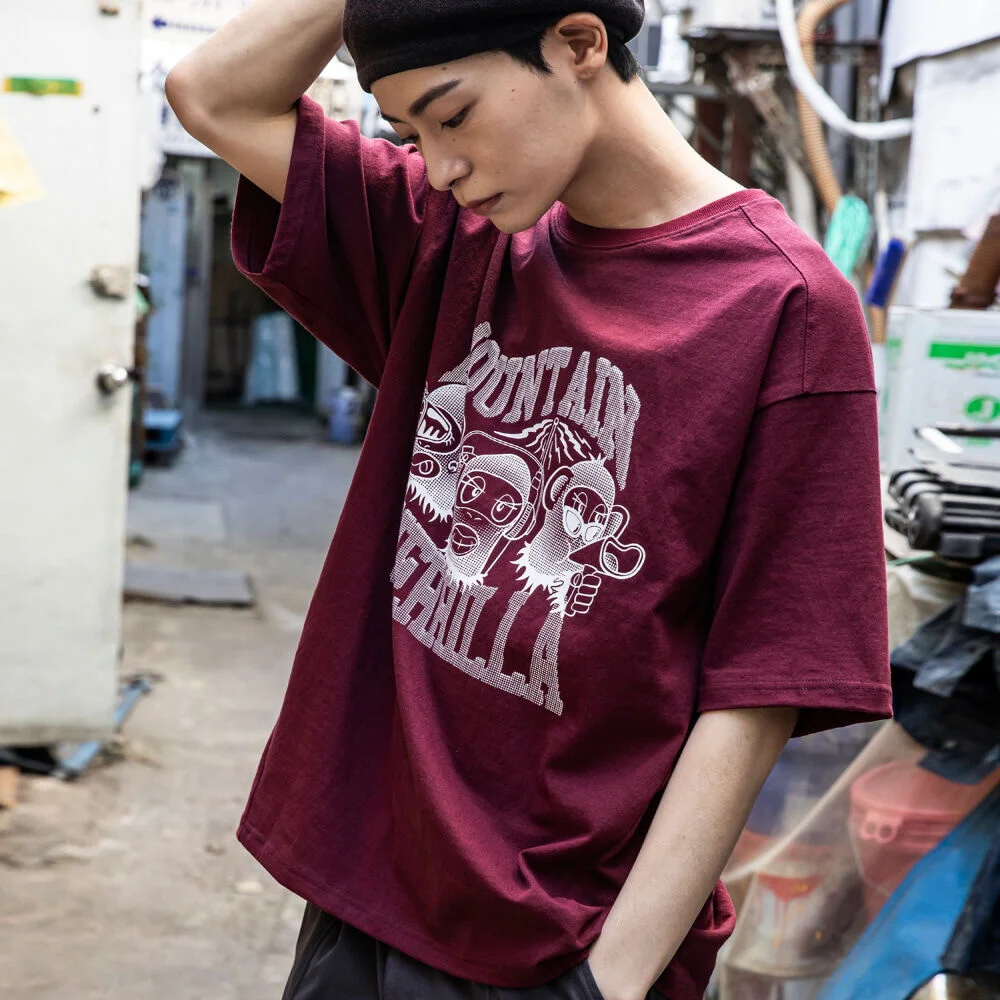 Monkey Guerrilla T恤 (BURGUNDY)
