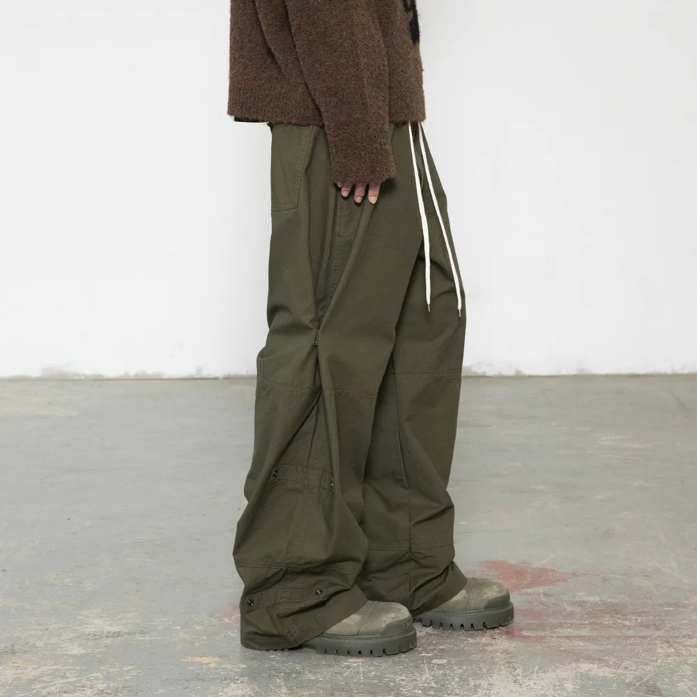GP167 按扣 細節 AMI 褲子 (OLIVE)