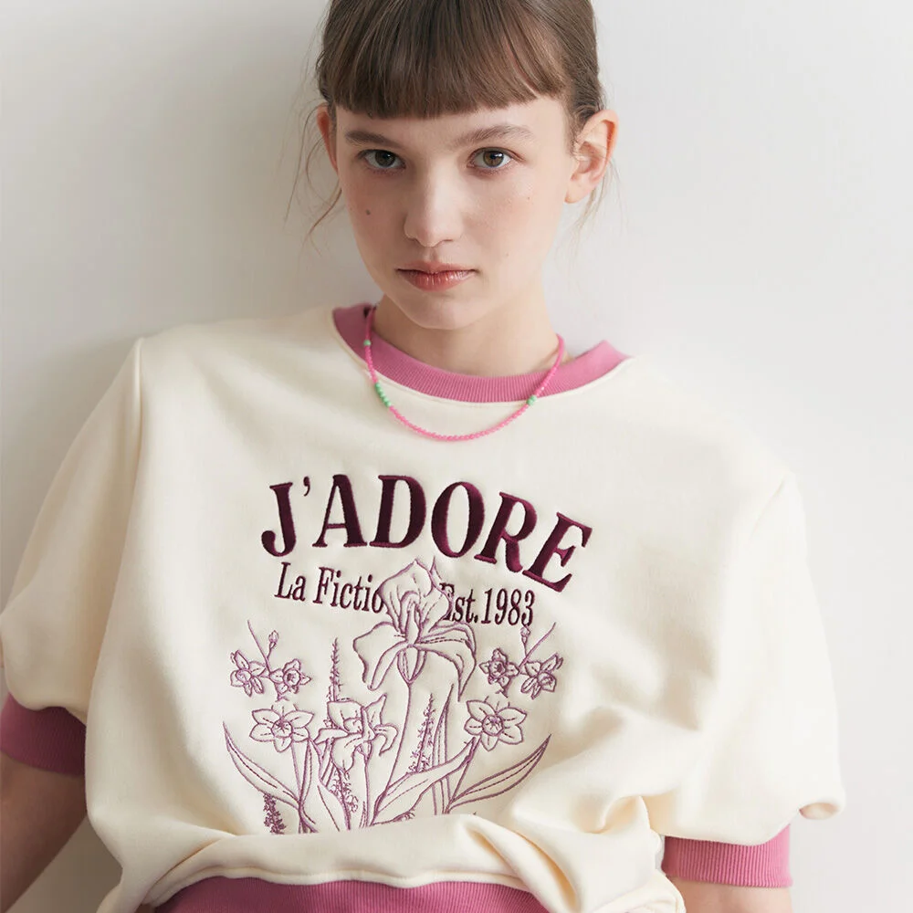 L1 FLOWER SWEATSHIRT(CREAM)