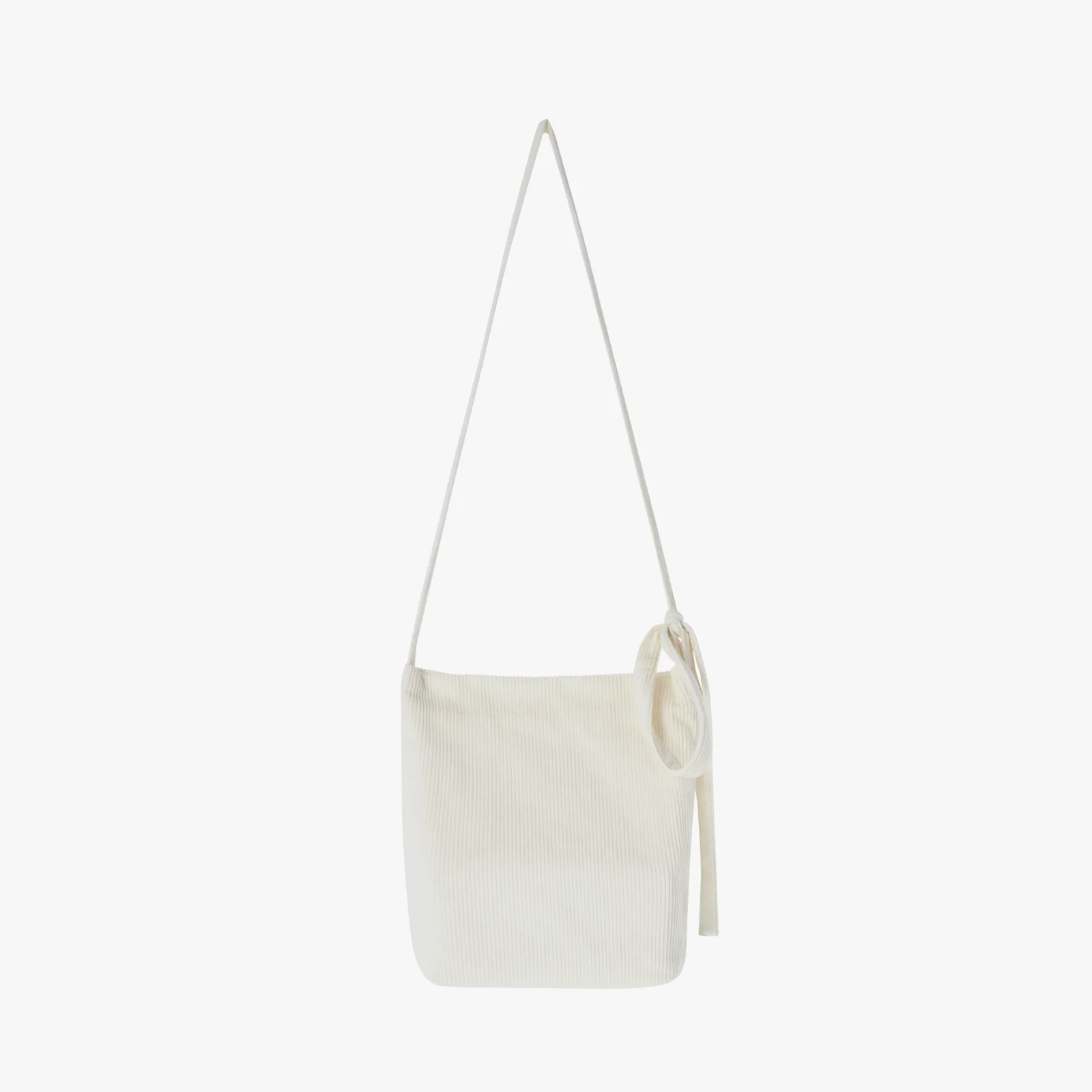 CORDUROY TIE BAG SMALL (IVORY) 燈芯絨綁帶袋 環保袋