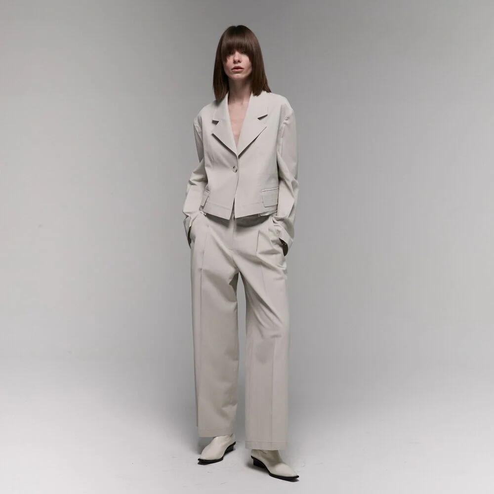 Pants Tuck Waist Cloud Beige