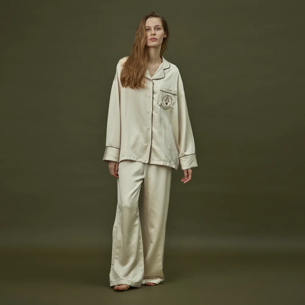 CLASSIC ROUND PAJAMA SET_champagne