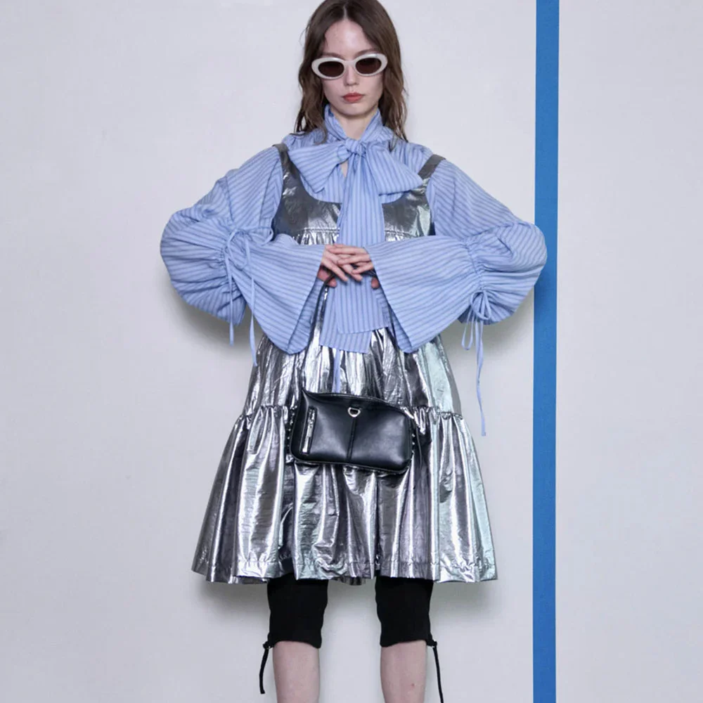 (W) TIERED TUNIC (SILVER)