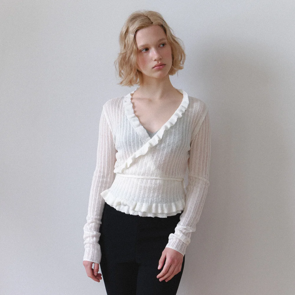 davida crochet wrap cardigan_ivory
