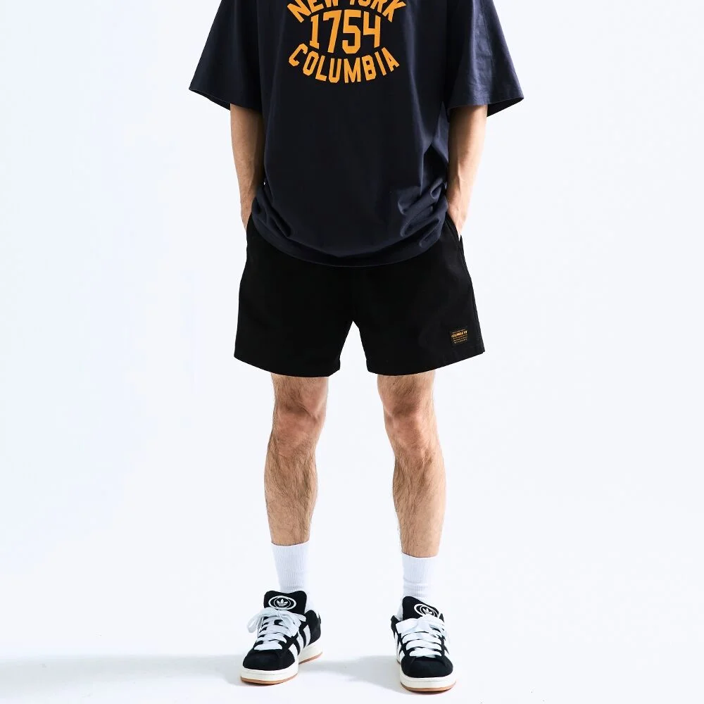 MIL-LABEL COTTON SHORTS PANTS 黑色
