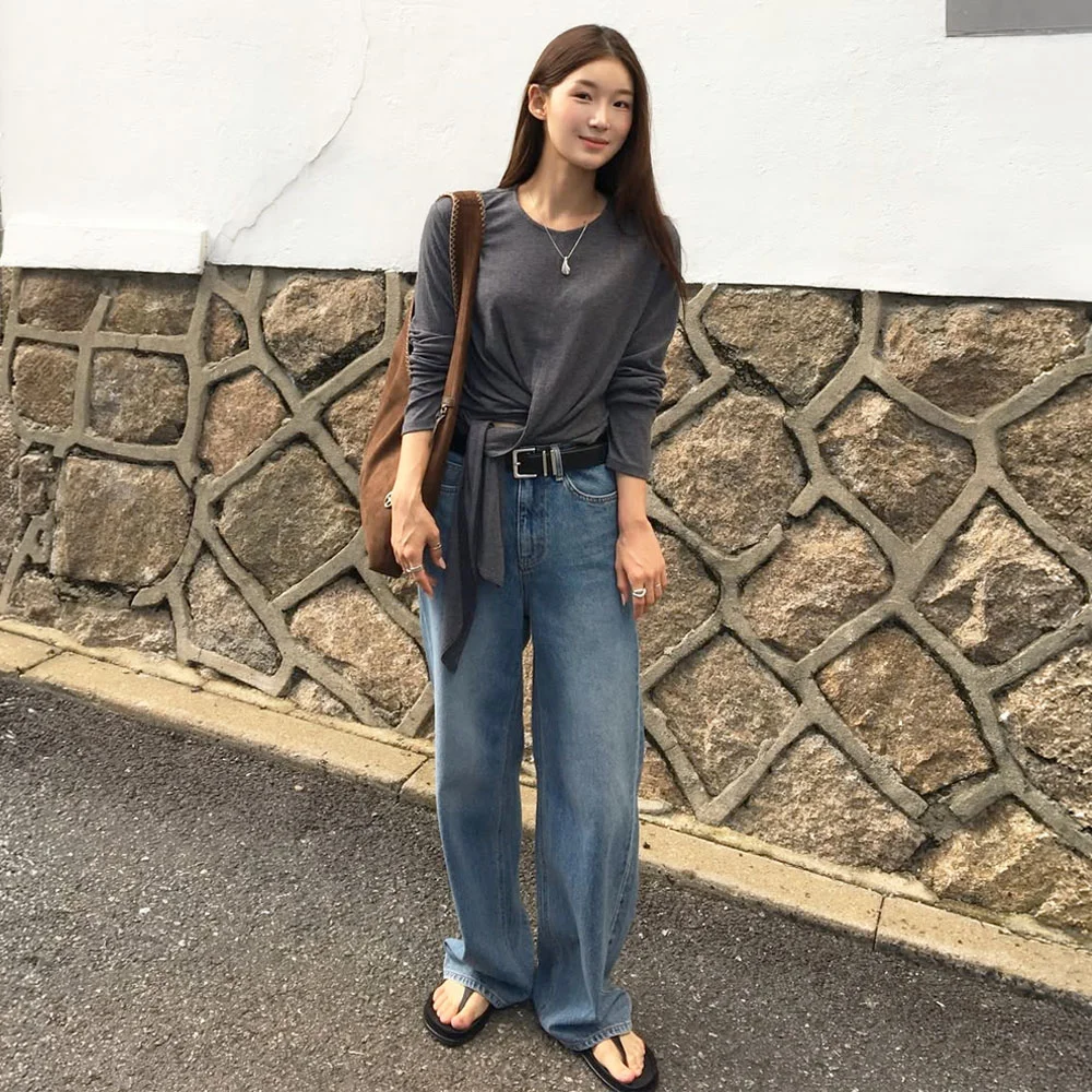 Wide Silhouette Denim Pants L820_22