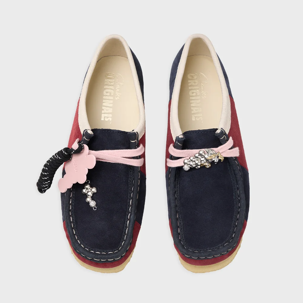 Clarks X Cus Wallabee Charm Set (Navy Stripe)