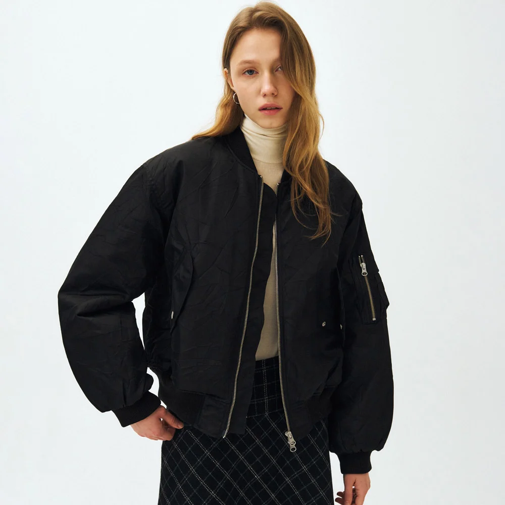 ALPHA CREASE MA-1 JACKET / BLACK