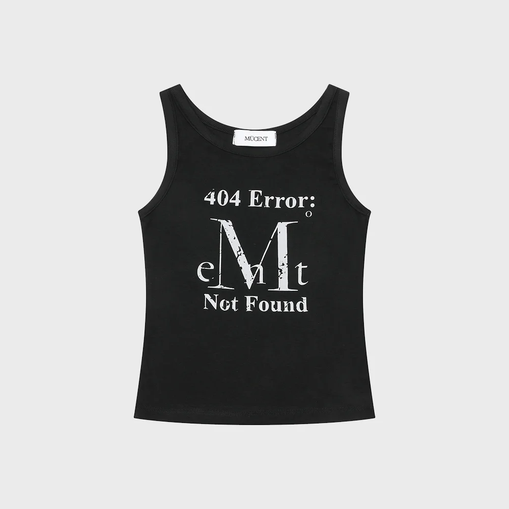 404 Error 裂紋 標誌 無袖 背心_2色