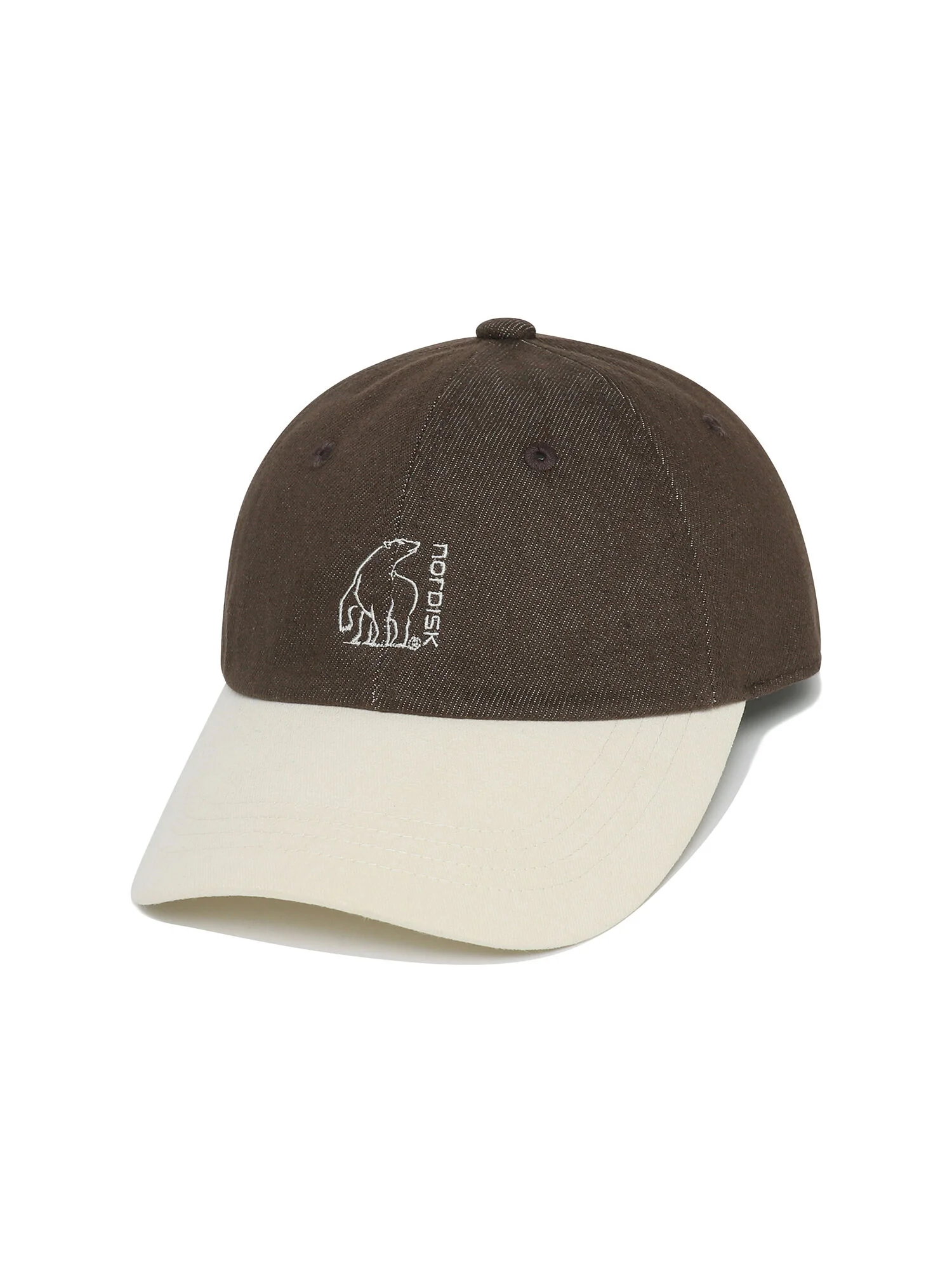 牛仔 撞色 棒球帽_Brown_OUF25C06E7