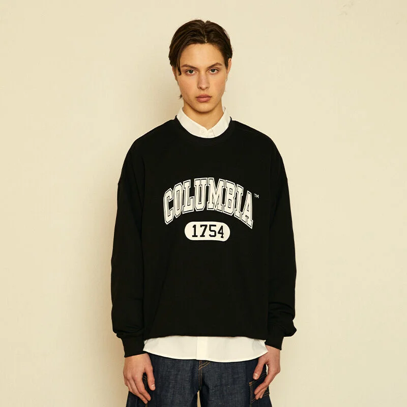 1754 ARCH LOGO LIGHT TERRY SWEATSHIRTS 黑色