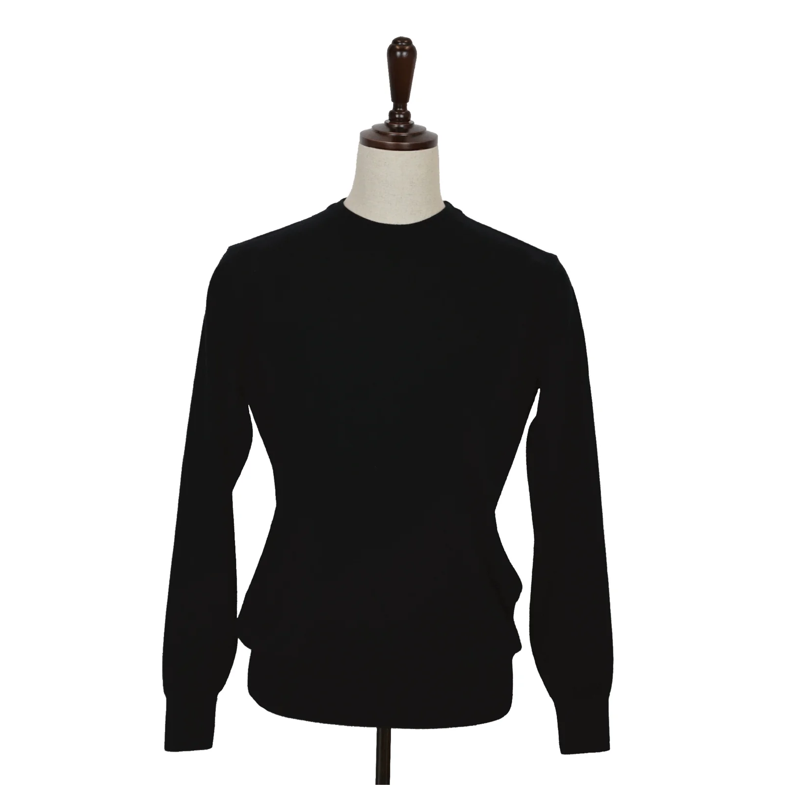 Round Sweater - Black (Merino wool 100%)
