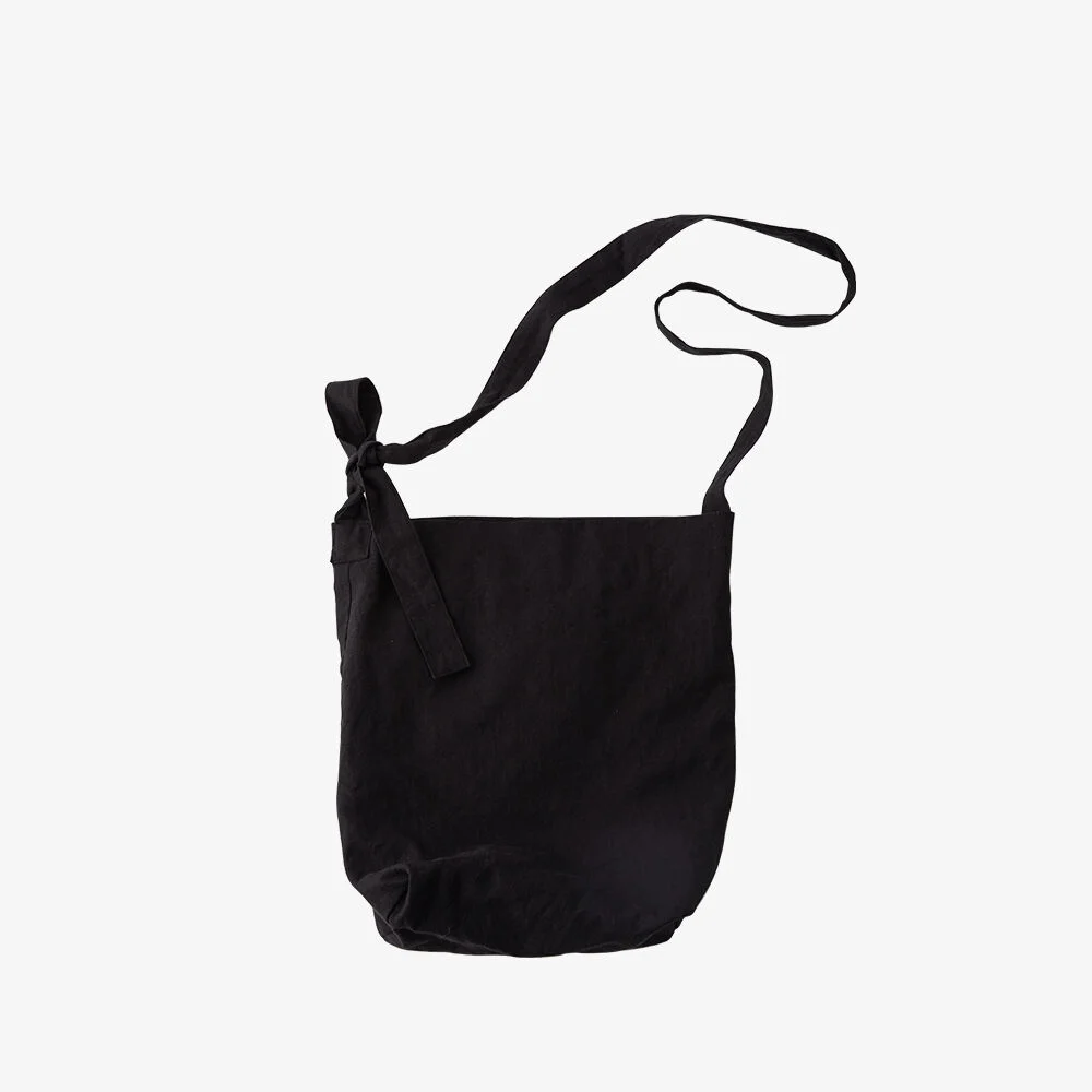 TIE BAG LARGE (BLACK) 棉質束帶袋 環保袋