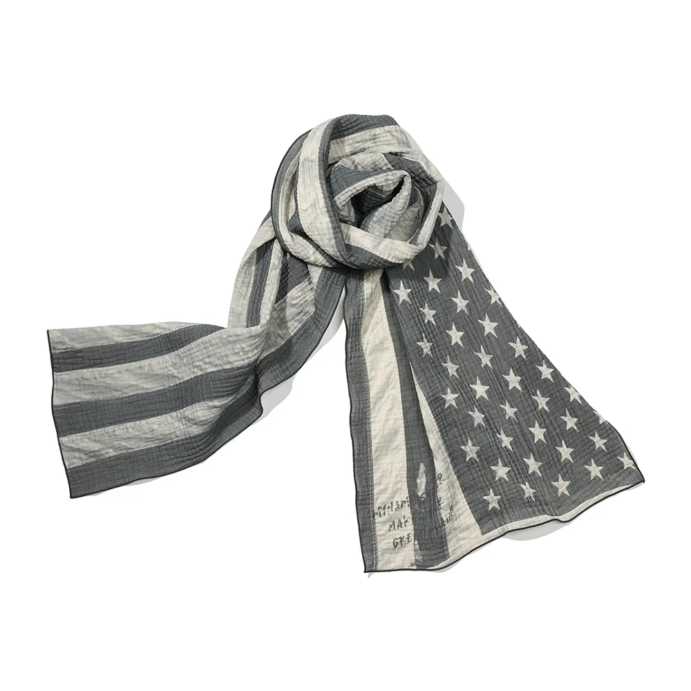 PETERS USA FLAG SCARF - GRAY