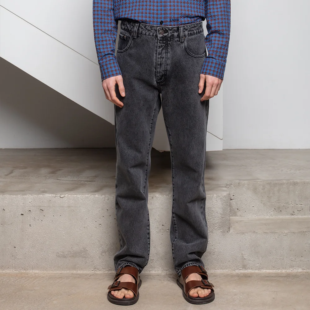 PACOME - Straight Denim Pants_grey
