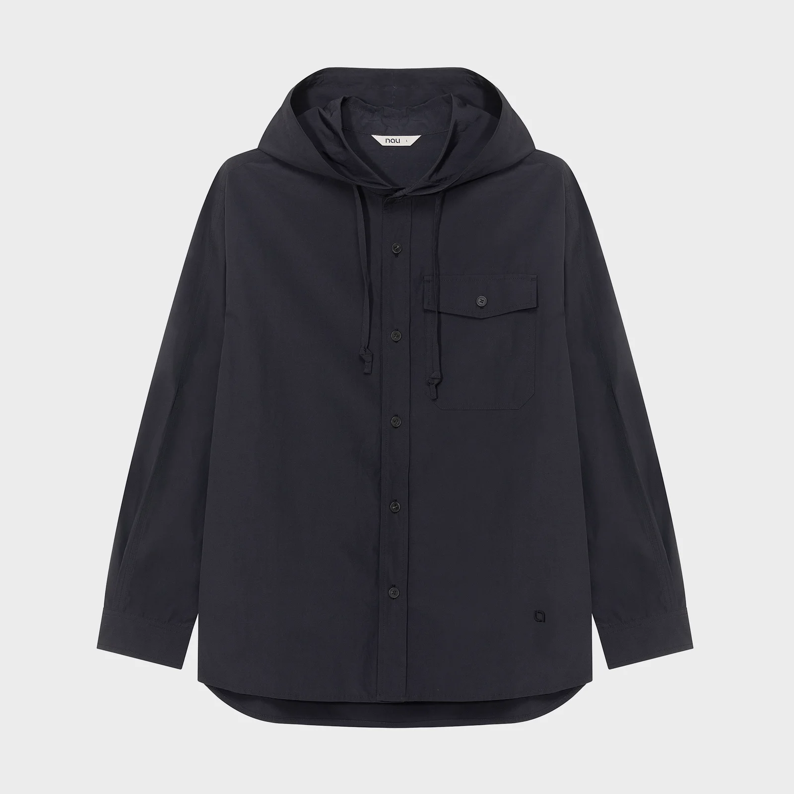 純棉 混紡 連帽衫 襯衫 Dark Gray