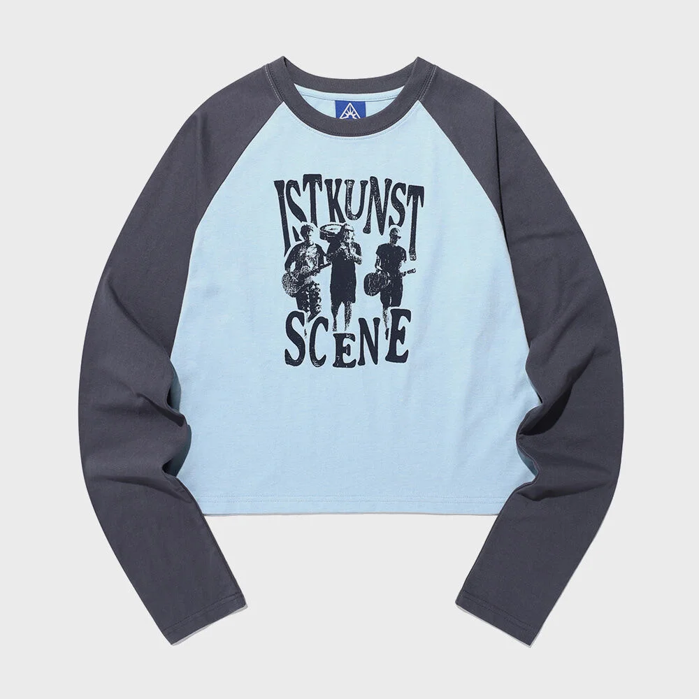 SCENE BAND RAGLAN LS TEE_BLUE(IK2FSMT553A)