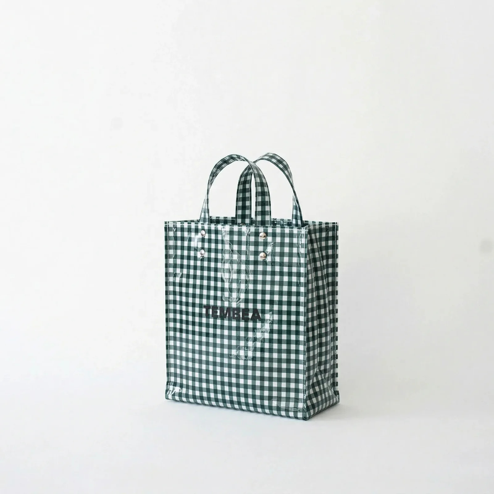 Tembea PAPER TOTE SMALL 紙感 托特袋 綠色 格子布