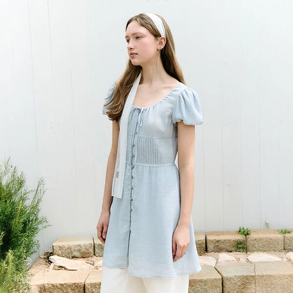 RIBBON LACE MINI ONEPIECE SKY