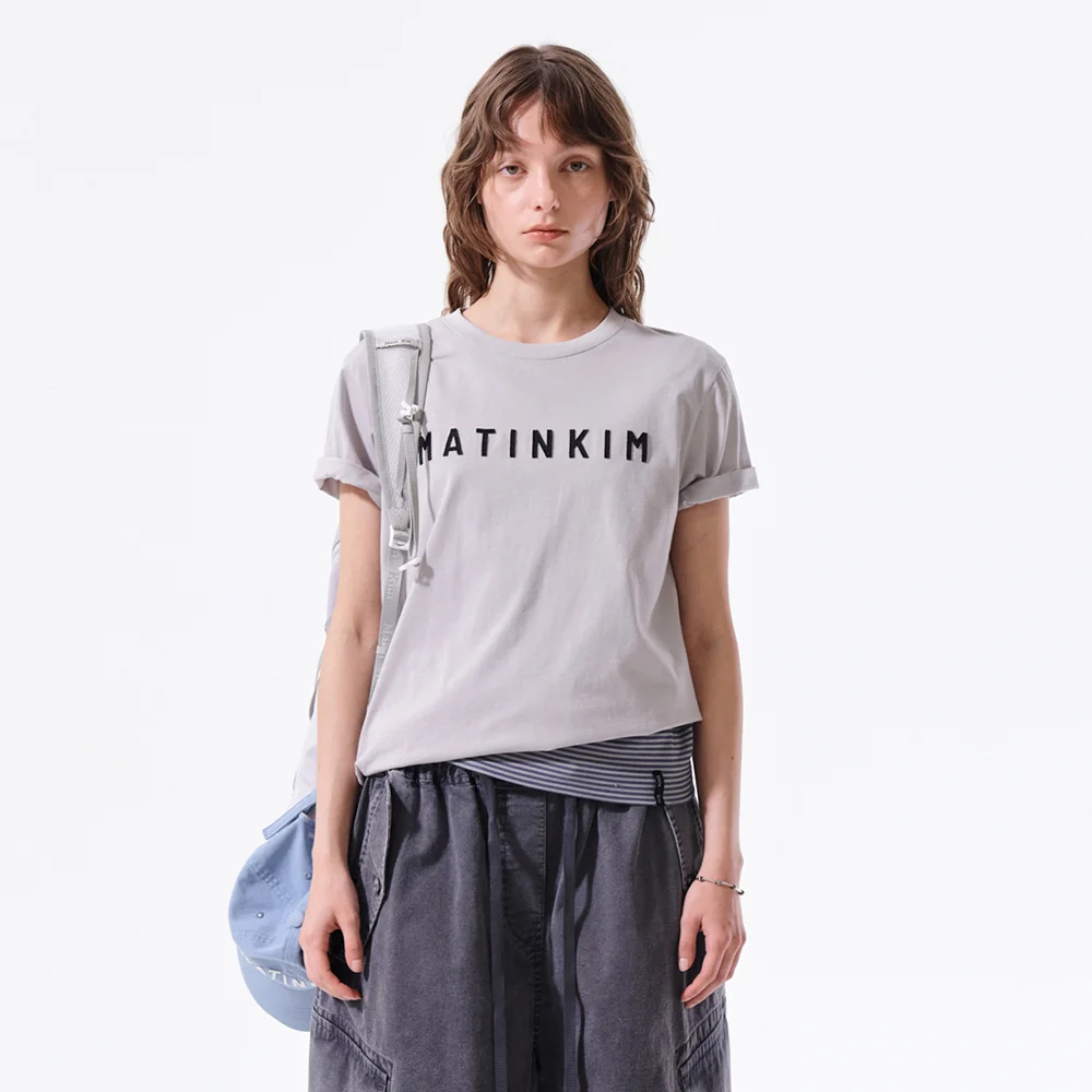 APPLIQUE FELT LOGO TOP IN GREY