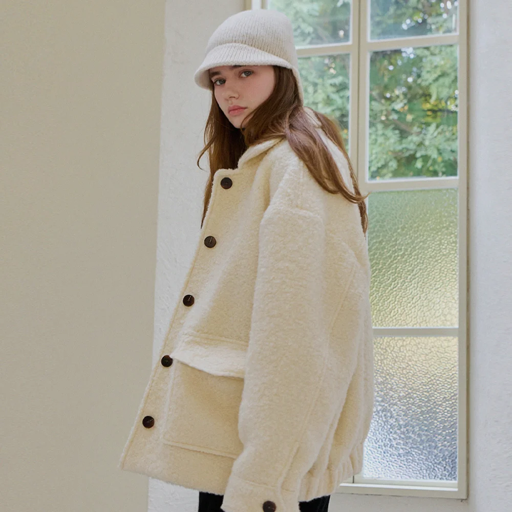 Soft breeze boucle coat 2 Colors