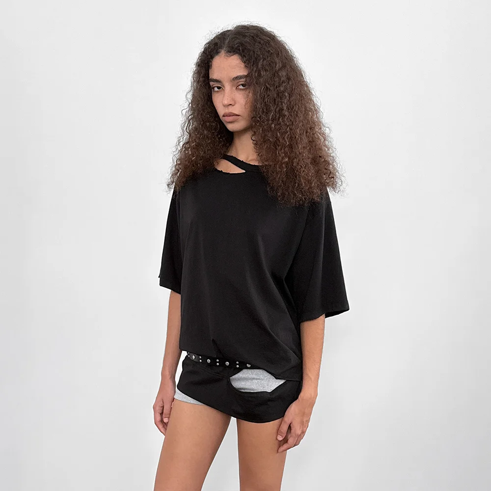 Overfit Washed Tee_Black