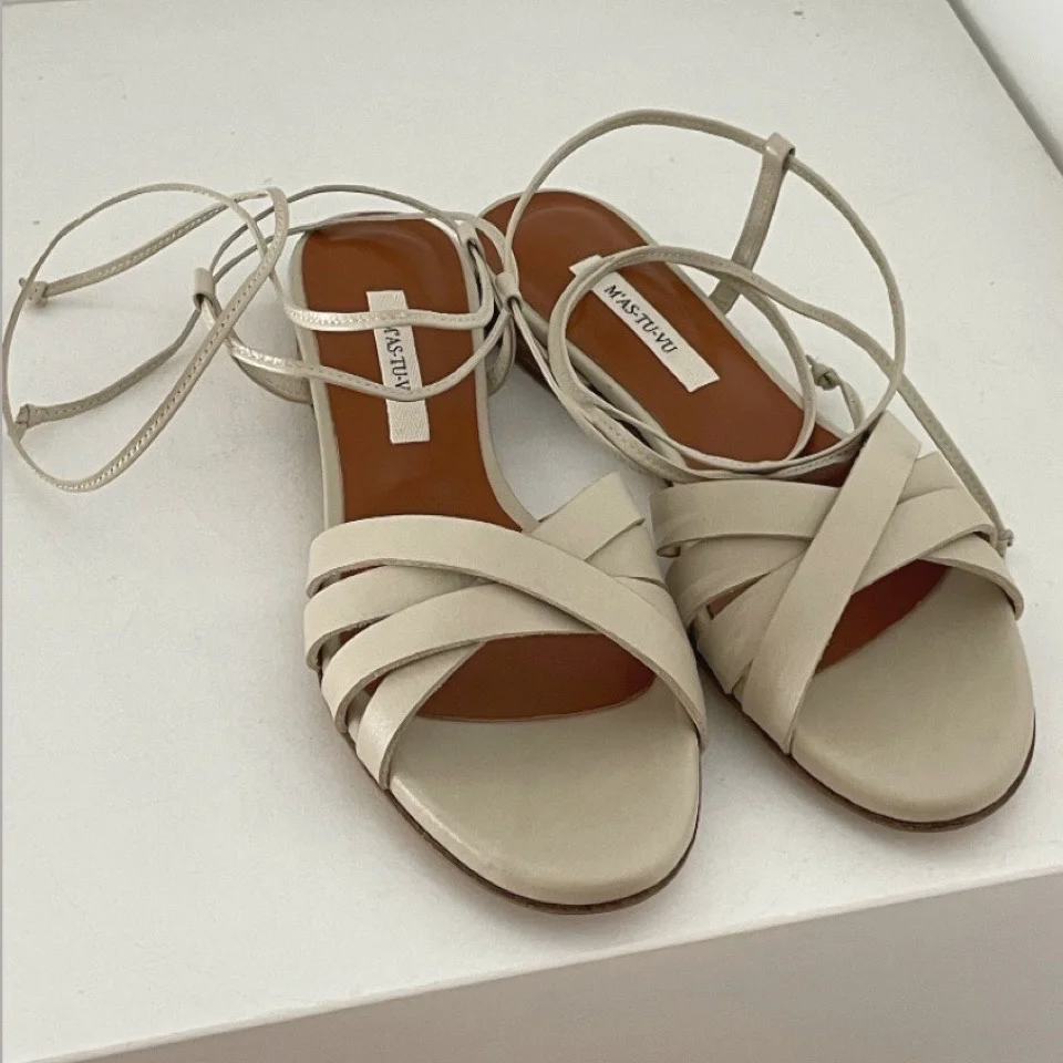 Mia flat sandals(cream)