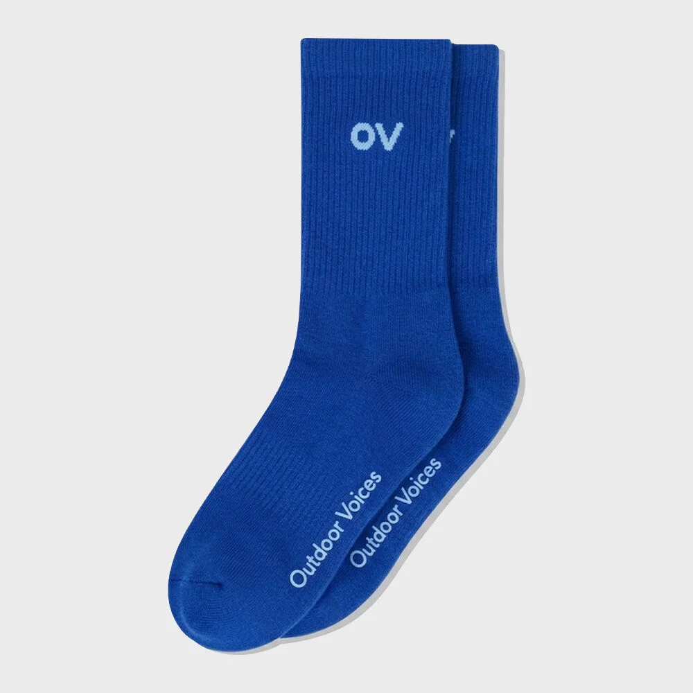 OV LOGO CREW SOCKS (OV BLUE)