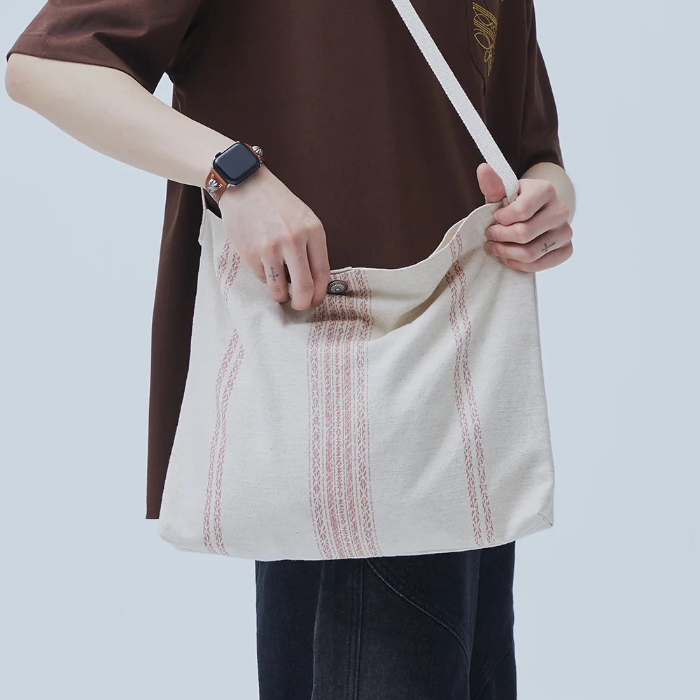 Grain Ethnic Shoulder Eco Bag Red
