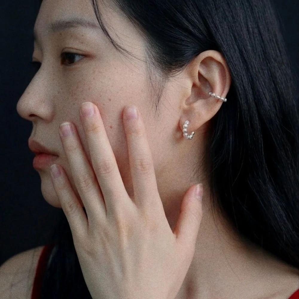Shell wave one touch earrings / CHELL 波浪 一觸即開 耳環